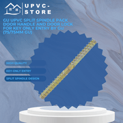 GU Upvc Split Spindle Pack Door Handle and Door Lock for Key Only Entry by GU (75/75mm GU)