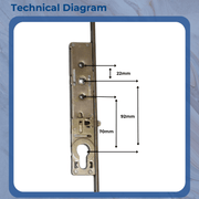 Yale Sliding Patio Door Lock UPVC 6 Point Inline Anti Lift Paddock Mila Fearless Bundles