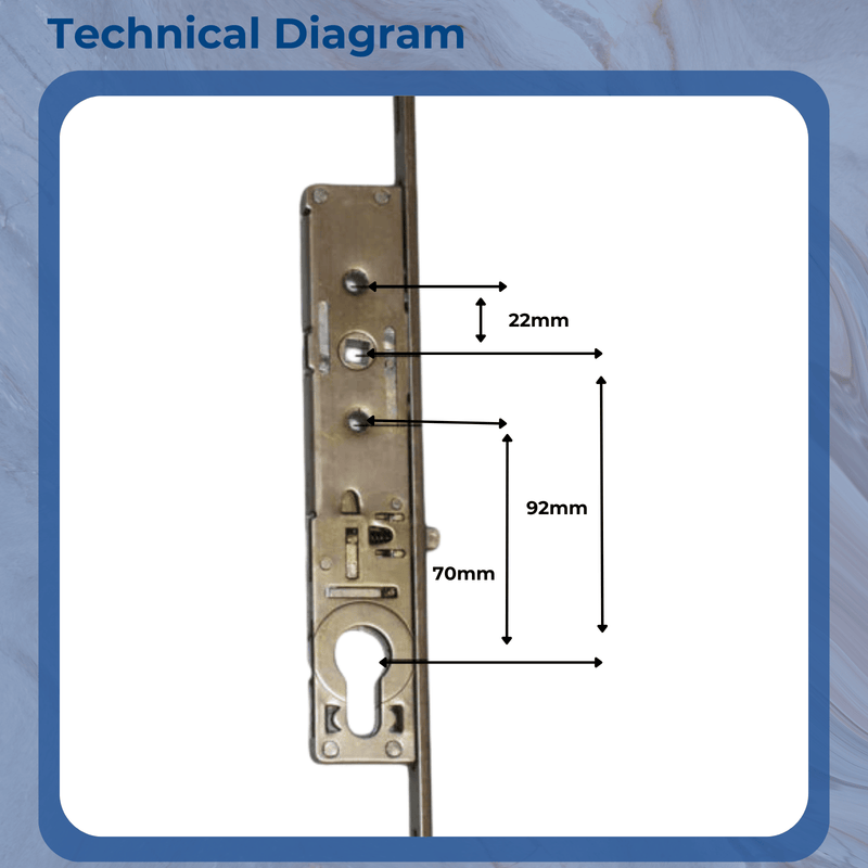 Yale Sliding Patio Door Lock UPVC 6 Point Inline Anti Lift Paddock Mila Fearless Bundles