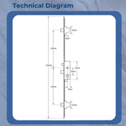 Fullex SL16 Latch 3 Deadbolts Split Spindle 35mm 45mm 55mm - 20mm Faceplate