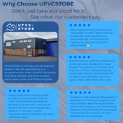 Inline Espag UPVC Window Handle Locking Universal Double Glazing Fab and Fix Connoisseur