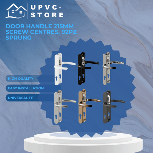 Direkt Door Handle 215mm Screw Centres, 92PZ Sprung