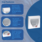 Manual 4-Way Locking Classic Cat Flap – Secure Pet Door for Cats