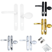 UPVC Multipoint Door Handles – Sprung Lever/Moveable Pad, 92mm/62mm PZ, 212mm Screw Centres