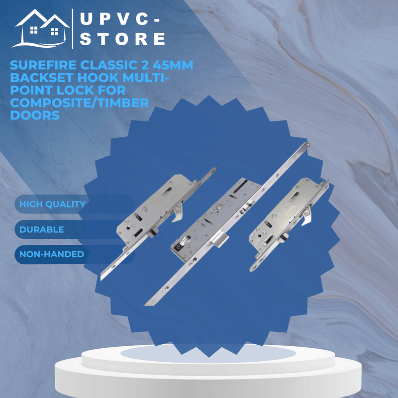 SureFire Classic 2 45mm Backset Hook Multi-Point Lock for Composite/Timber Doors