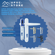 UPVC Double Glazing Trojan Sparta 92PZ 122mm Screw Centers Sprung Patio Door Handle Set PVC