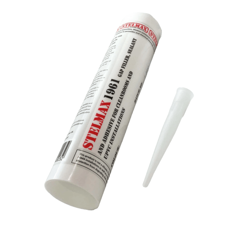 White Stelmax 1961 Gap Filler Sealant PVC Resin Cartridge Tube Crack Bonding