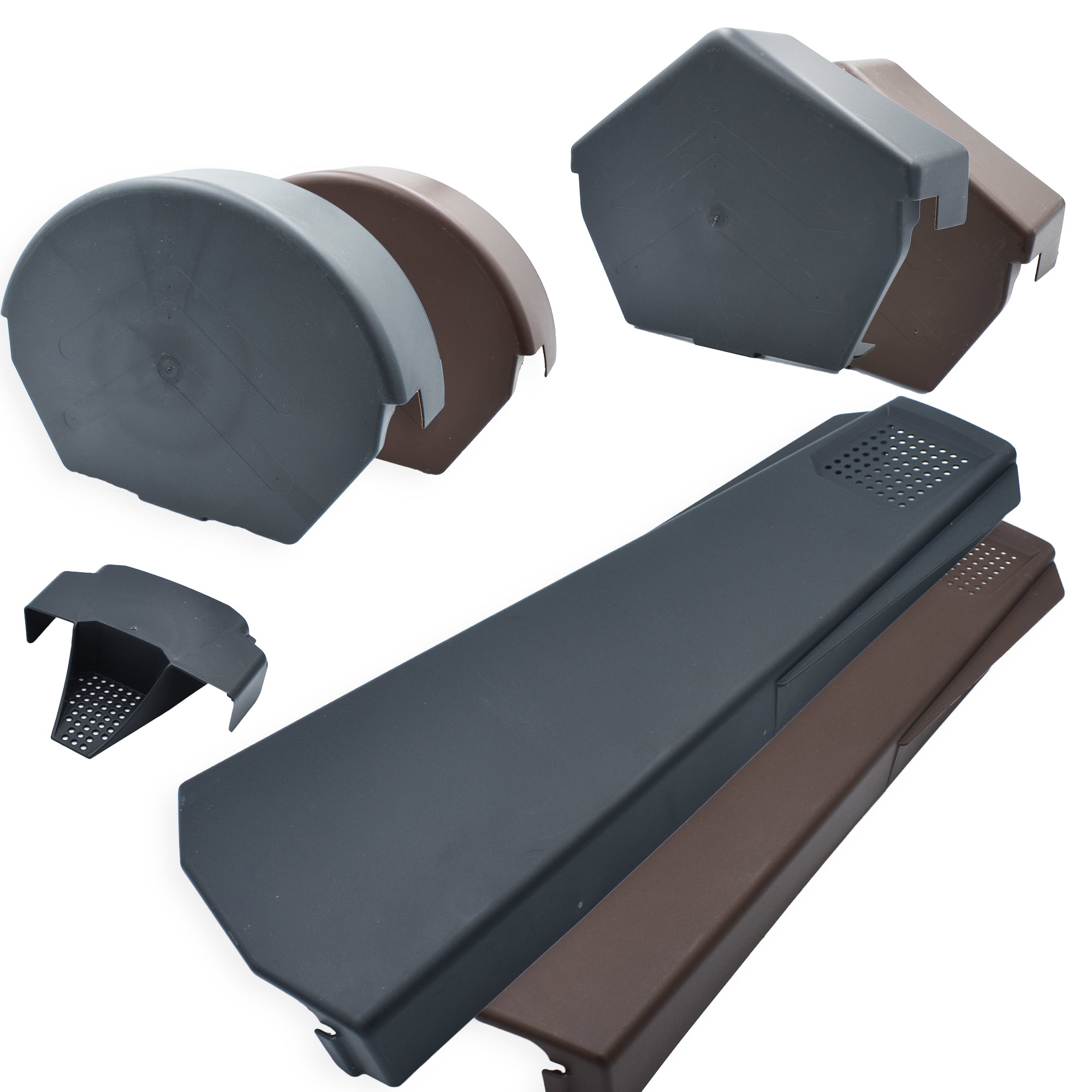 Easy Trim Universal Dry Verge System for Gable / Apex Roof Tile Plastic End Cap