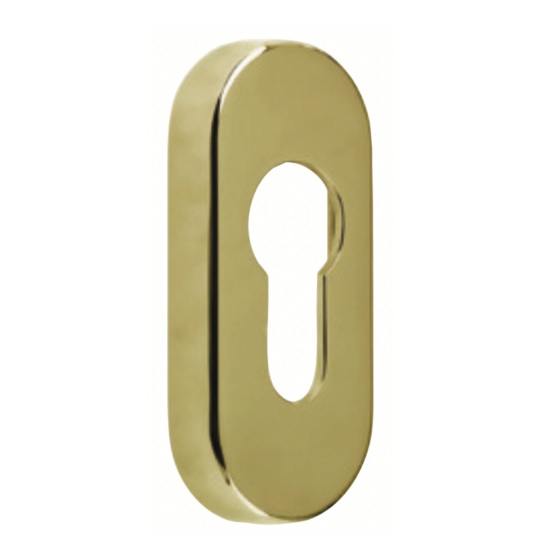 Mila Escutcheon Patio Door Euro Cylinder Cover Plate White Gold Chrome