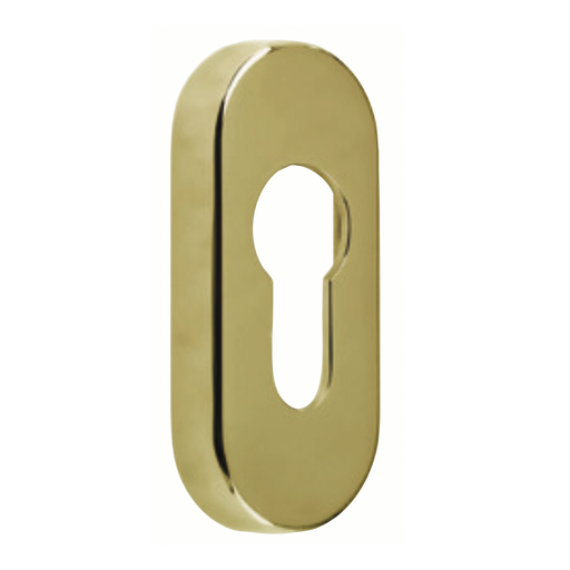 Mila Escutcheon Patio Door Euro Cylinder Cover Plate White Gold Chrome