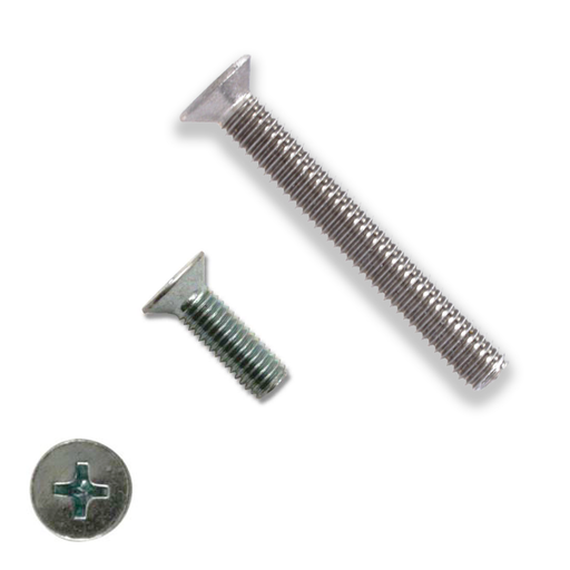 M5 Fixing Screws For Upvc Espag Window Handles M5 10mm - 45mm Phillips Countersunk Machine Screws Flat Head