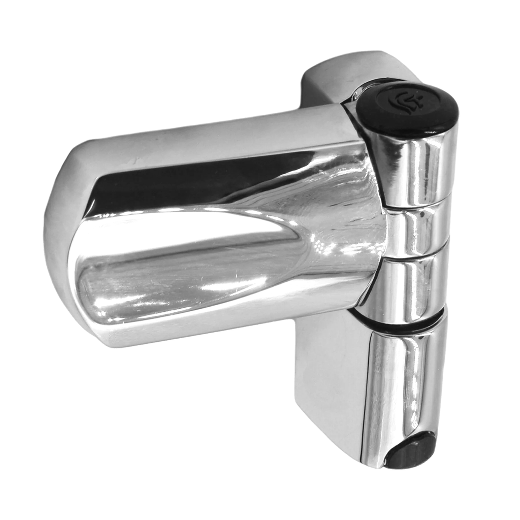 TROJAN PATRIOT FLAG HINGE IN CHROME WHITE FOR UPVC DOOR TRO07402005