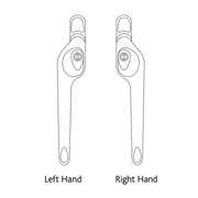 uPVC Universal Cranked Window Handle 9mm 15mm 30mm 43mm 55mm Spindle Locking Espag Double Glazing Replacement Right Left Hand