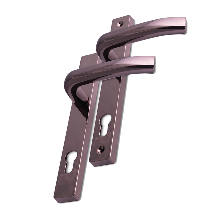 UPVC Door Handle Sprung Modern Architectural 92mm 92PZ 211mm Screw Centres Double Glazing PVC Pair