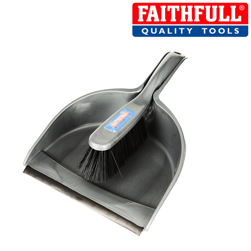 Faithfull FAIBRDUSTSET Plastic Dustpan and Brush Set 220 mm Wide