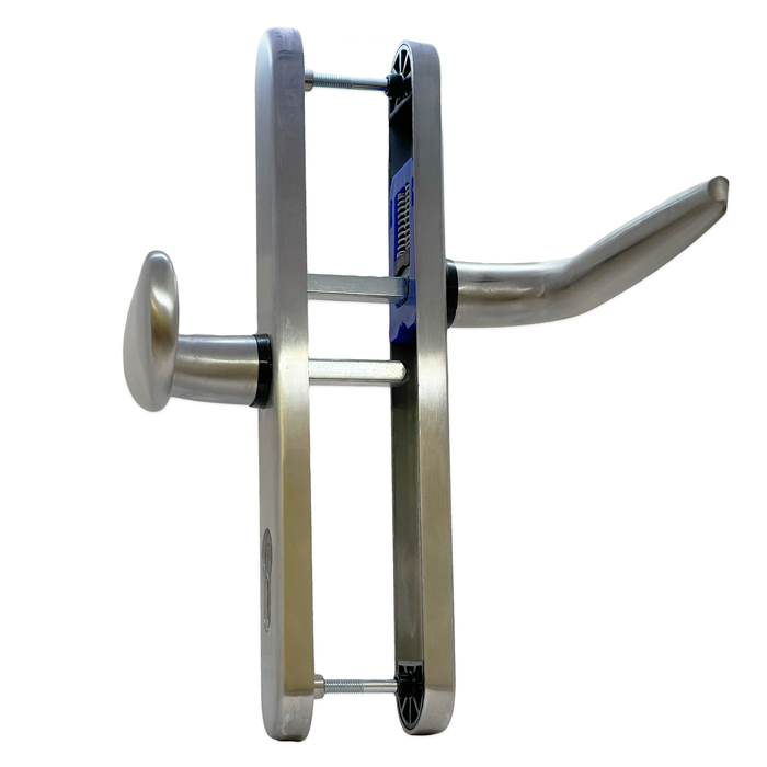 Stainless Steel Brushed silver Upvc Composite Lever Pad Door Handle PZ92/62