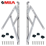 uPVC Universal Window Hinge Kit Double Glazing Friction Stay PVC 13mm 17mm Stack 24 inch High Quality Non Handed Stainless Steel