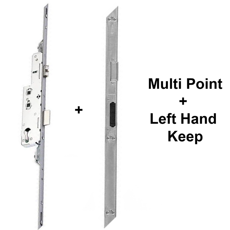 Avocet Wms Upvc Door Lock Silver New Style 2 Hook 2 Roller 35mm Multi Point + Keep