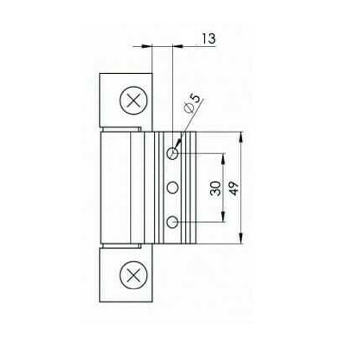 Pendulum Upvc Door Hinges - 100mm Rebated Butt Hinge 13mm Rebate White