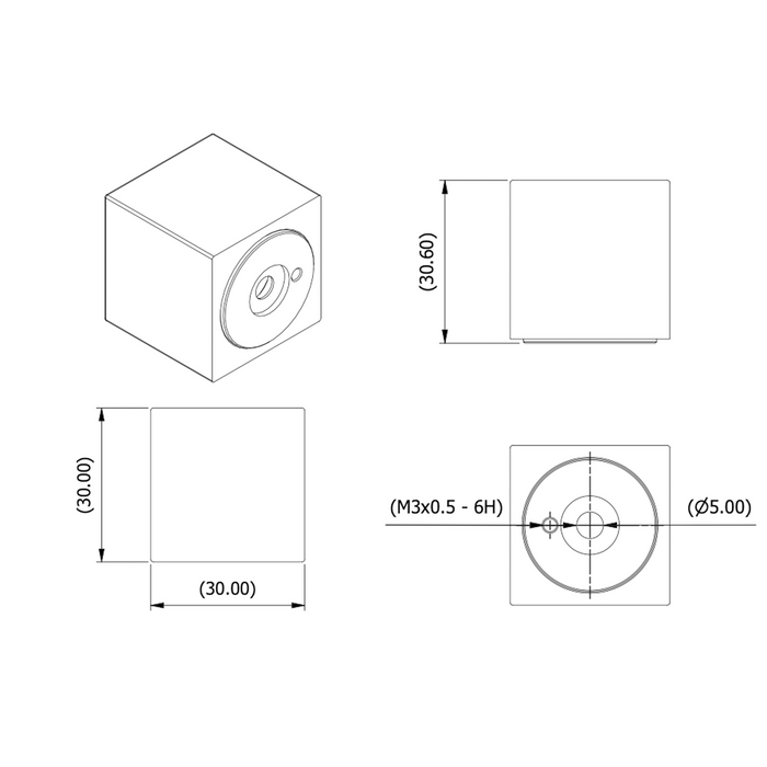 Glide Hardware Square Bi-fold Door Magnets 60mm High Quality