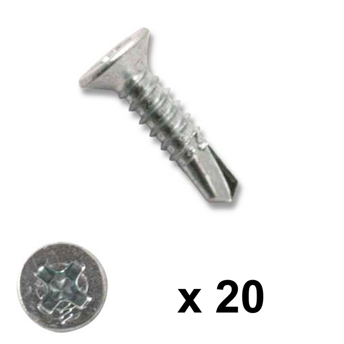 High Quality Upvc Fixing Screws in Silver Finish Self Drilling Tapping Bay Window Fixing Screws Packs Of 20