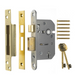 ERA BRITISH STANDARD 5 LEVER DOOR LOCK SASH LOCK 2.5" / 3" Brass Chrome Satin