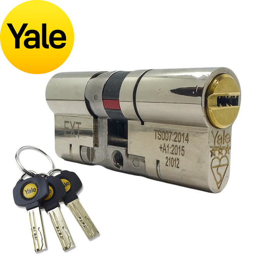 Yale Platinum 3 Star High Security 35x35 Dual Finish Euro Cylinder Lock UPVC Door TS007 Anti Snap