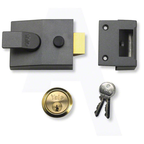 Yale Locks 91 Basic Nightlatch DMG Brass Cylinder 60mm Backset Box -  - Yale - UPVCSTORE