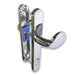 UPVC Double Glazing Trojan Sparta Chrome Lever Pad Inline 92PZ Sprung Patio Door Handle Set PVC