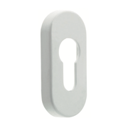 Mila Escutcheon Patio Door Euro Cylinder Cover Plate White Gold Chrome