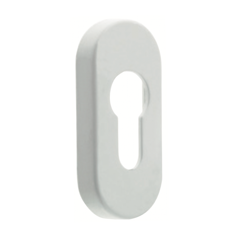 Mila Escutcheon Patio Door Euro Cylinder Cover Plate White Gold Chrome
