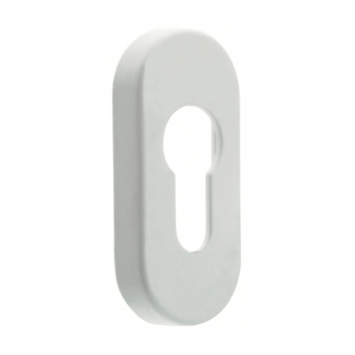 Mila Escutcheon Patio Door Euro Cylinder Cover Plate White Gold Chrome