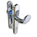 UPVC Double Glazing Trojan Sparta Chrome Lever Pad Inline 92PZ Sprung Patio Door Handle Set PVC