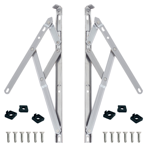 uPVC Universal Window Hinge Kit Double Glazing Friction Stay PVC 13mm 17mm Stack 24 inch High Quality Non Handed Stainless Steel