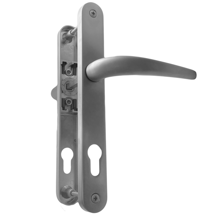 INGENIOUS Lever Pad UPVC Door Handle Inline Lever / Pad Sprung 92mm PZ Double Glazing Pair Set PVC 211mm Screws