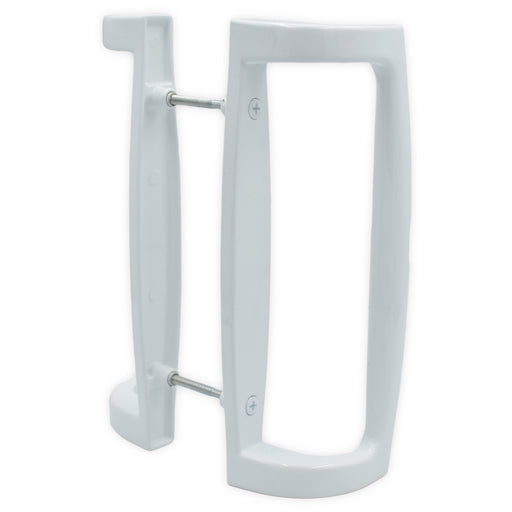 White uPVC Fuhr Sliding Patio Door D Handle 90pz Blank Dummy Handle Plate