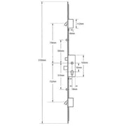 Winkhaus Cobra Latch Deadbolt 2 Hooks French Door Lock Split Spindle