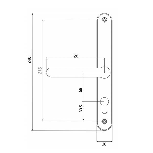 UPVC Door Handle Fullex 68PZ Sprung Double Glazing Pair Set PVC 215mm Genuine UAP Fullex