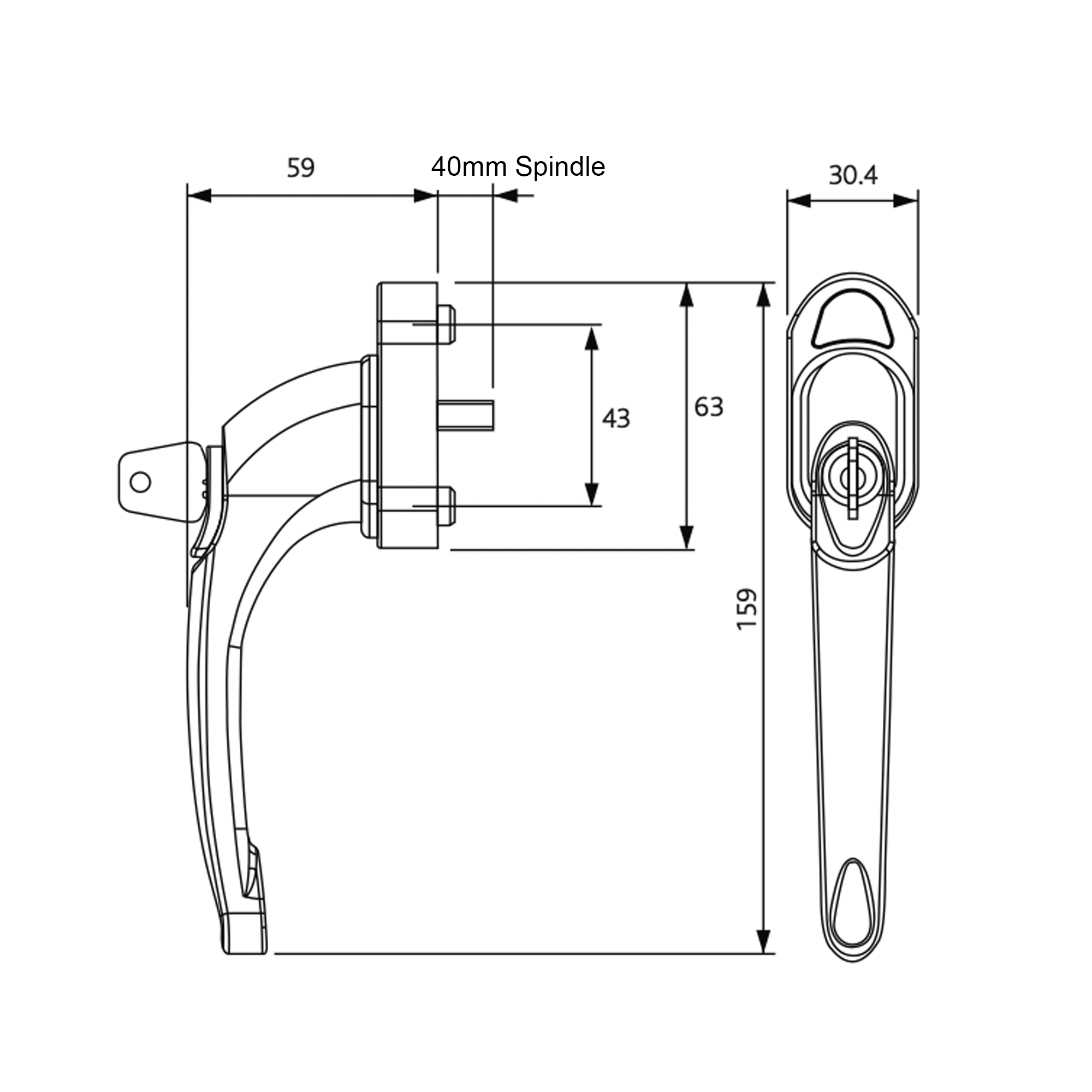 Tilt and Turn Upvc Window Handle Locking High Quality Maxim Tilt Safe