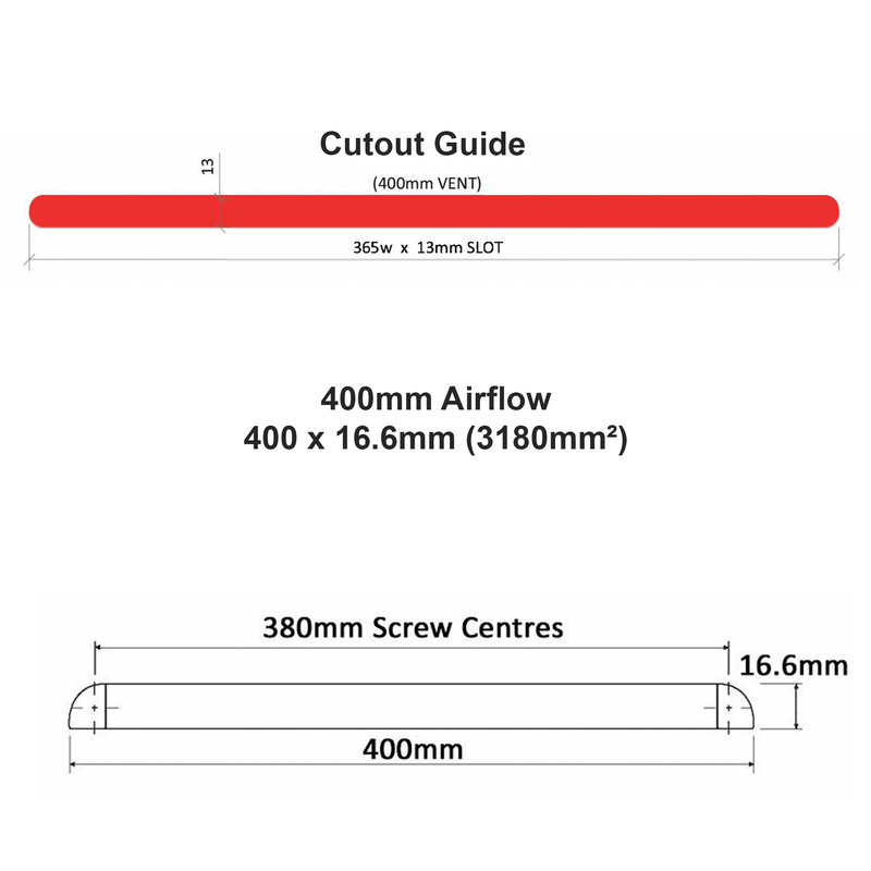 Premium Trickle Slot Vent for uPVC Double Glazing Window - Reduces Condensation