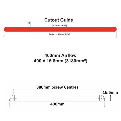 Premium Trickle Slot Vent for uPVC Double Glazing Window - Reduces Condensation