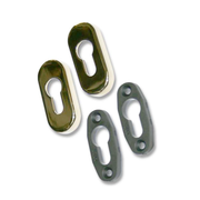 Mila Escutcheon Patio Door Euro Cylinder Cover Plate White Gold Chrome