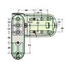 3 x UPVC Double Glazing Door Flag Hinges Adjustable Avocet MT3D Triad Gold