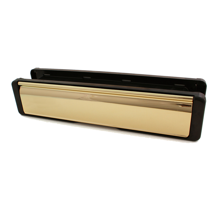 Fab Fix Nu Mail Edge 12" Inch Sprung Letter Box Plate UPVC Wooden Doors