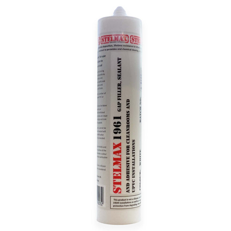 White Stelmax 1961 Gap Filler Sealant PVC Resin Cartridge Tube Crack Bonding