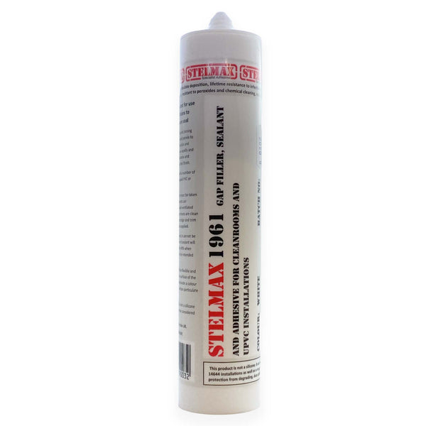 White Stelmax 1961 Gap Filler Sealant PVC Resin Cartridge Tube Crack Bonding