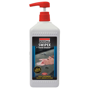 Soudal Swipex Hand Cleaner Extra Heavy Duty Hand Cleaner Pump 1L - Remove Grease Sealant Adhesive & PU Foam
