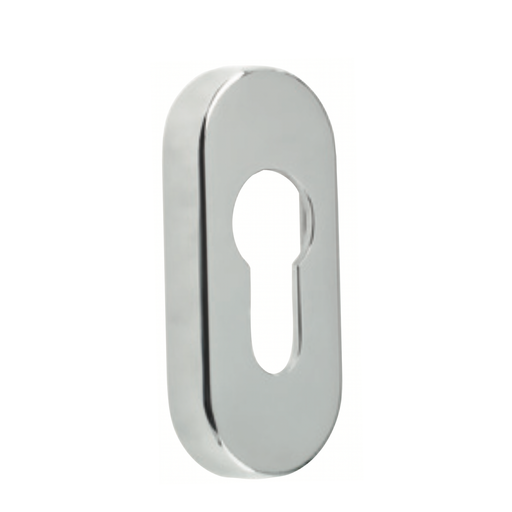 Mila Escutcheon Patio Door Euro Cylinder Cover Plate White Gold Chrome