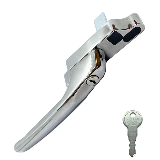 Cadenza Universal Aluminium Window Handle Tongue (spade) Driven Chrome Universal Cranked Handle