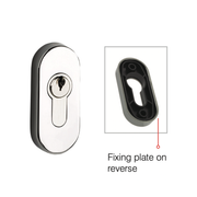 Mila Escutcheon Patio Door Euro Cylinder Cover Plate White Gold Chrome